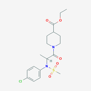 ethyl 1-[N-(4-chlorophenyl)-N-(methylsulfonyl)alanyl]-4-piperidinecarboxylate