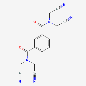 molecular formula C16H12N6O2 B5608282 N,N,N',N'-tetrakis(cyanomethyl)isophthalamide 