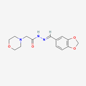 N'-(1,3-benzodioxol-5-ylmethylene)-2-(4-morpholinyl)acetohydrazide