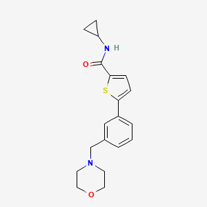 N-cyclopropyl-5-[3-(morpholin-4-ylmethyl)phenyl]thiophene-2-carboxamide