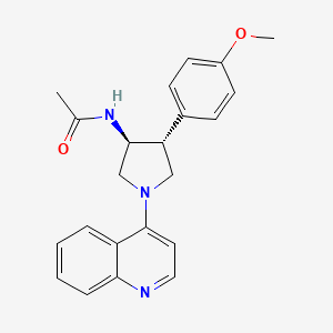 N-[(3S*,4R*)-4-(4-methoxyphenyl)-1-(4-quinolinyl)-3-pyrrolidinyl]acetamide