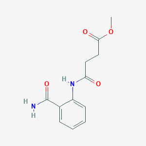 molecular formula C12H14N2O4 B5608357 methyl 4-{[2-(aminocarbonyl)phenyl]amino}-4-oxobutanoate CAS No. 105234-41-1