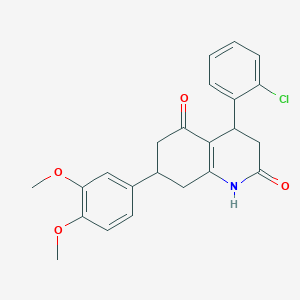 4-(2-chlorophenyl)-7-(3,4-dimethoxyphenyl)-4,6,7,8-tetrahydro-2,5(1H,3H)-quinolinedione