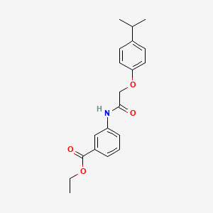 molecular formula C20H23NO4 B5608369 ethyl 3-{[(4-isopropylphenoxy)acetyl]amino}benzoate 