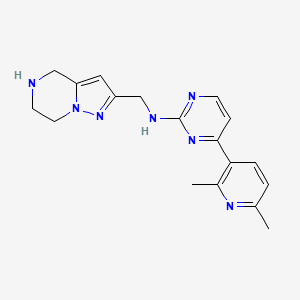 4-(2,6-dimethyl-3-pyridinyl)-N-(4,5,6,7-tetrahydropyrazolo[1,5-a]pyrazin-2-ylmethyl)-2-pyrimidinamine dihydrochloride