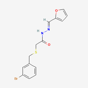 2-[(3-bromobenzyl)thio]-N'-(2-furylmethylene)acetohydrazide