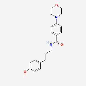 molecular formula C21H26N2O3 B5608392 N-[3-(4-methoxyphenyl)propyl]-4-(4-morpholinyl)benzamide 