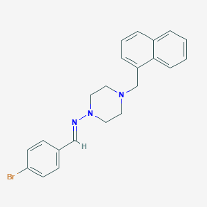 molecular formula C22H22BrN3 B5608402 N-(4-bromobenzylidene)-4-(1-naphthylmethyl)-1-piperazinamine 