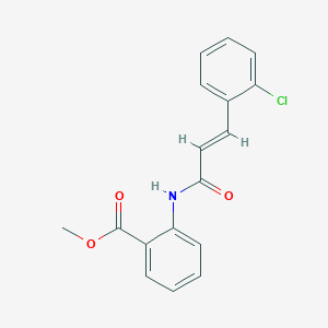 molecular formula C17H14ClNO3 B5608406 methyl 2-{[3-(2-chlorophenyl)acryloyl]amino}benzoate 