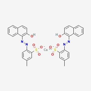 molecular formula C34H26CaN4O8S2 B560841 Calcium 2-((2-hydroxy-1-naphthyl)azo)-5-methylbenzenesulphonate CAS No. 100063-59-0