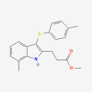 methyl 3-{7-methyl-3-[(4-methylphenyl)thio]-1H-indol-2-yl}propanoate