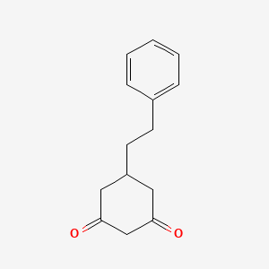 molecular formula C14H16O2 B560845 5-(2-Phenylethyl)cyclohexane-1,3-dione CAS No. 107619-38-5