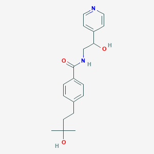 4-(3-hydroxy-3-methylbutyl)-N-[2-hydroxy-2-(4-pyridinyl)ethyl]benzamide