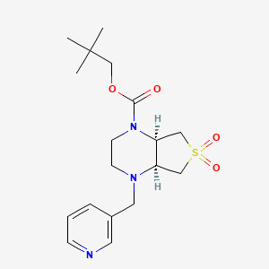 2,2-dimethylpropyl (4aS*,7aR*)-4-(3-pyridinylmethyl)hexahydrothieno[3,4-b]pyrazine-1(2H)-carboxylate 6,6-dioxide