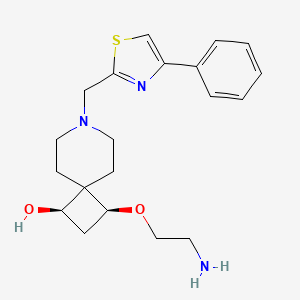 rel-(1R,3S)-3-(2-aminoethoxy)-7-[(4-phenyl-1,3-thiazol-2-yl)methyl]-7-azaspiro[3.5]nonan-1-ol dihydrochloride