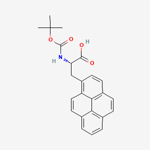 molecular formula C24H23NO4 B560848 (S)-2-((tert-Butoxycarbonyl)amino)-3-(pyren-1-yl)propanoic acid CAS No. 100442-89-5