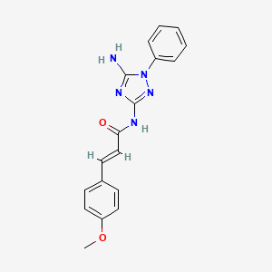 N-(5-amino-1-phenyl-1H-1,2,4-triazol-3-yl)-3-(4-methoxyphenyl)acrylamide