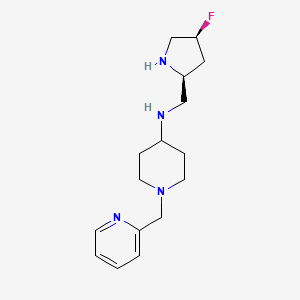 molecular formula C16H25FN4 B5608484 N-{[(2S,4S)-4-fluoro-2-pyrrolidinyl]methyl}-1-(2-pyridinylmethyl)-4-piperidinamine dihydrochloride 