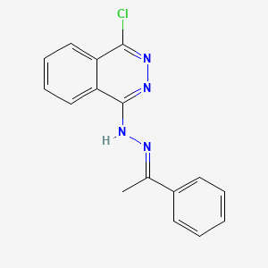 molecular formula C16H13ClN4 B5608502 1-phenylethanone (4-chloro-1-phthalazinyl)hydrazone 