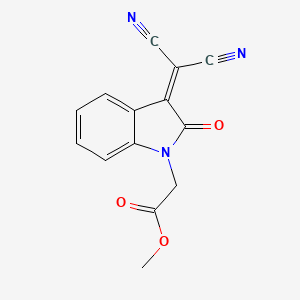 methyl [3-(dicyanomethylene)-2-oxo-2,3-dihydro-1H-indol-1-yl]acetate