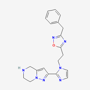 2-{1-[2-(3-benzyl-1,2,4-oxadiazol-5-yl)ethyl]-1H-imidazol-2-yl}-4,5,6,7-tetrahydropyrazolo[1,5-a]pyrazine dihydrochloride