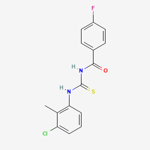 N-{[(3-chloro-2-methylphenyl)amino]carbonothioyl}-4-fluorobenzamide