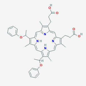 molecular formula C46H46N4O6 B056086 Hematoporphyrin diphenyl ether CAS No. 119052-81-2