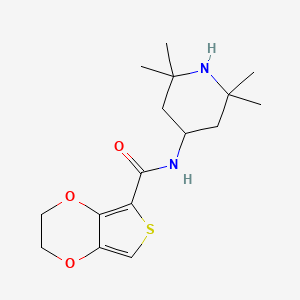 molecular formula C16H24N2O3S B5608603 N-(2,2,6,6-tetramethyl-4-piperidyl)-2,3-dihydrothieno[3,4-b][1,4]dioxine-5-carboxamide 