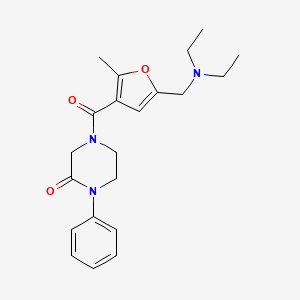 4-{5-[(diethylamino)methyl]-2-methyl-3-furoyl}-1-phenyl-2-piperazinone