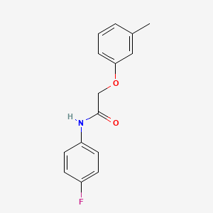 molecular formula C15H14FNO2 B5608618 N-(4-fluorophenyl)-2-(3-methylphenoxy)acetamide 