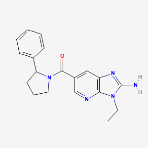 molecular formula C19H21N5O B5608629 3-ethyl-6-[(2-phenylpyrrolidin-1-yl)carbonyl]-3H-imidazo[4,5-b]pyridin-2-amine 