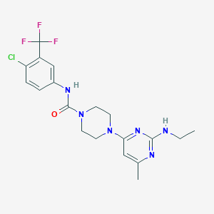 N-[4-chloro-3-(trifluoromethyl)phenyl]-4-[2-(ethylamino)-6-methyl-4-pyrimidinyl]-1-piperazinecarboxamide