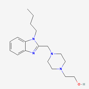 molecular formula C18H28N4O B5608655 2-{4-[(1-butyl-1H-benzimidazol-2-yl)methyl]-1-piperazinyl}ethanol 