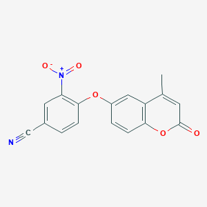 4-[(4-methyl-2-oxo-2H-chromen-6-yl)oxy]-3-nitrobenzonitrile