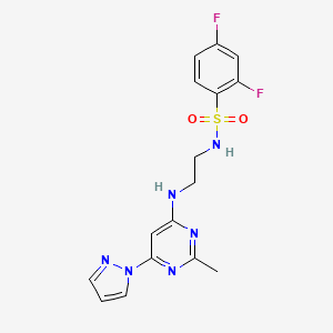 2,4-difluoro-N-(2-{[2-methyl-6-(1H-pyrazol-1-yl)-4-pyrimidinyl]amino}ethyl)benzenesulfonamide