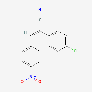 molecular formula C15H9ClN2O2 B5608695 2-(4-chlorophenyl)-3-(4-nitrophenyl)acrylonitrile 