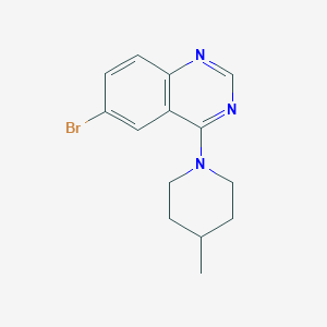 molecular formula C14H16BrN3 B5608704 6-bromo-4-(4-methyl-1-piperidinyl)quinazoline 