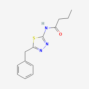 molecular formula C13H15N3OS B5608718 N-(5-benzyl-1,3,4-thiadiazol-2-yl)butanamide 