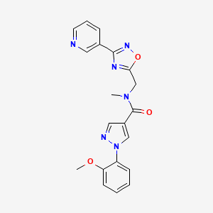 1-(2-methoxyphenyl)-N-methyl-N-{[3-(3-pyridinyl)-1,2,4-oxadiazol-5-yl]methyl}-1H-pyrazole-4-carboxamide