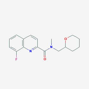 8-fluoro-N-methyl-N-(tetrahydro-2H-pyran-2-ylmethyl)-2-quinolinecarboxamide