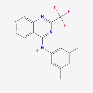 molecular formula C17H14F3N3 B5608735 N-(3,5-dimethylphenyl)-2-(trifluoromethyl)-4-quinazolinamine 