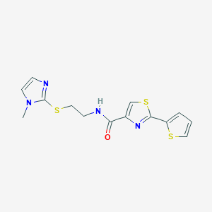 N-{2-[(1-methyl-1H-imidazol-2-yl)thio]ethyl}-2-(2-thienyl)-1,3-thiazole-4-carboxamide