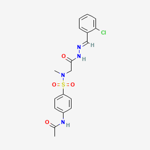 N-(4-{[{2-[2-(2-chlorobenzylidene)hydrazino]-2-oxoethyl}(methyl)amino]sulfonyl}phenyl)acetamide