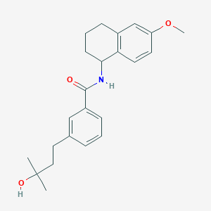 3-(3-hydroxy-3-methylbutyl)-N-(6-methoxy-1,2,3,4-tetrahydro-1-naphthalenyl)benzamide