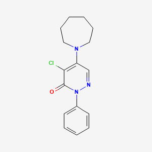 molecular formula C16H18ClN3O B5608764 5-(1-azepanyl)-4-chloro-2-phenyl-3(2H)-pyridazinone 