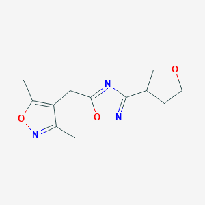 5-[(3,5-dimethylisoxazol-4-yl)methyl]-3-(tetrahydrofuran-3-yl)-1,2,4-oxadiazole