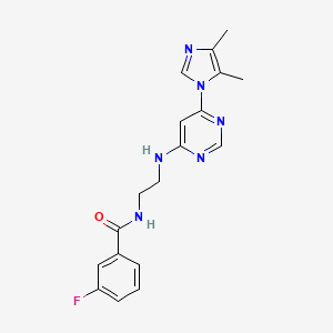 N-(2-{[6-(4,5-dimethyl-1H-imidazol-1-yl)-4-pyrimidinyl]amino}ethyl)-3-fluorobenzamide