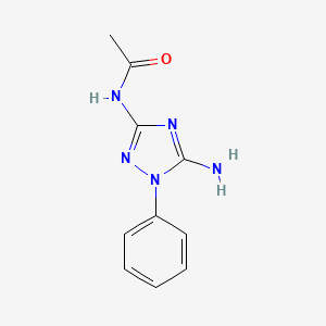 molecular formula C10H11N5O B5608781 N-(5-amino-1-phenyl-1H-1,2,4-triazol-3-yl)acetamide 