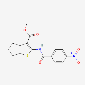 methyl 2-[(4-nitrobenzoyl)amino]-5,6-dihydro-4H-cyclopenta[b]thiophene-3-carboxylate