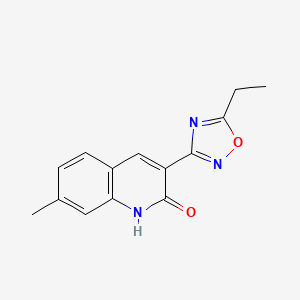 3-(5-ethyl-1,2,4-oxadiazol-3-yl)-7-methyl-2-quinolinol